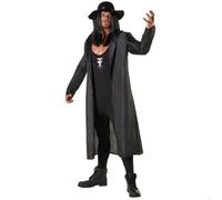 Morph Costumes Déguisement The Undertaker, Costume Catcheur Adulte, Tenue Catch Homme, XL