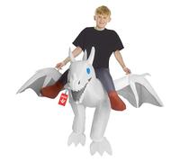 Morph Costumes Dragon Enfant Gonflable, Déguisement Carnaval Blanc taille Unique