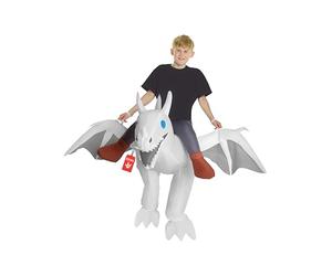 Morph Costumes Dragon Enfant Gonflable, Déguisement Carnaval Blanc taille Unique