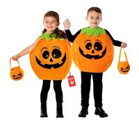 Morph Déguisement Citrouille Enfant, Costume Halloween Citrouille, Tenue Festive Enfant, 4-6 Ans