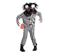 Morph Déguisement de clown effrayant pour homme, costume de clown maléfique pour Halloween, taille L