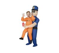 Morph Deguisement Enfant Costume Policier Gonflable, Panoplie Carnaval Garçon, Déguisement Policier