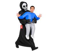 Morph Deguisement Faucheuse Gonflable Adulte, Costume Halloween Homme | Combinaison Gonflable avec Ventilateur, Se Gonfle en 60 Secondes, Parfait pour Halloween, Toujours un Succès