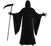 Morph Déguisement Faucheuse Homme, Costume Halloween Adulte, Tenue Faucheur Effrayante XXL