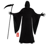 Morph Déguisement Faucheuse Homme, Costume Halloween Adulte, Tenue Faucheur Effrayante, XXL