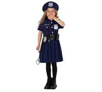 Morph Déguisement Fille Police, Costume Carnaval et Halloween, Uniforme Officiel Enfant, 10-12 Ans