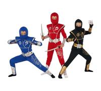 Morph Déguisement Ninja Enfant, Costume Guerrier, Tenue de Combat, Idéal pour Carnaval et Fêtes, 4-6 Ans