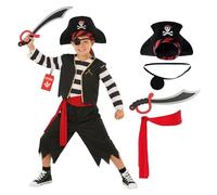 Morph Déguisement Pirate Enfant, Costume Garçon, Tenue Pirate, Idéal pour Carnaval et Fêtes, 4-6 Ans