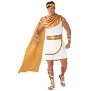 Morph Deguisement Romain Homme, Costume Guerrier Antique Halloween | Tunique, Cape Dorée, Brassards & Couronne de Laurier, Style Rome Antique, Parfait pour Halloween, Idéal pour se Déguiser
