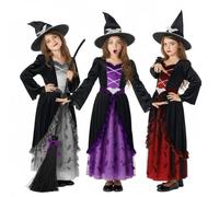 Morph Deguisement Sorciere Enfant, Costume Sorciere Halloween, 7-9 Ans