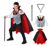 Morph Déguisement Vampire Enfant, Costume Dracula Garçon, Halloween 2025, 3-4 Ans