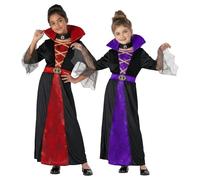 Morph Déguisement Vampire Enfant, Costume Halloween Fille, Robe Vampire, Déguisement Fille, 7-9 Ans