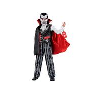 Morph Deguisement Vampire Garcon, Costume Vampire Halloween | Tenue Noire de Comte, Style Vampire Maléfique, Fermeture Auto-Agrippante, Parfait pour Halloween, Idéal pour les Jeux de Rôle