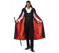 Morph Déguisement Vampire Homme, Costume Dracula Adulte, Tenue Halloween Vampire Homme M