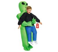 Morph Kmcpial Costume gonflable d'alien, dessin animé, vert, taille unique