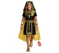Morph Pharaon Costume Garcon, Deguisement Egyptien Enfant Garcon, Chapeau Egyptien Accessoire, Halloween Deguisement Enfant, Large