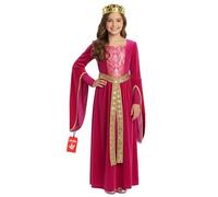Morph Robe Medievale Fille, Déguisement Medieval Fille, Deguisement Moyen Age Enfant, Robe Princesse Enfant, Costume Halloween, Déguisement Carnaval, M