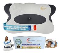 MORPHEALUX Gris-oreiller ergonomique cervical-orthopédique-mémoire de forme-premium-toutes positions