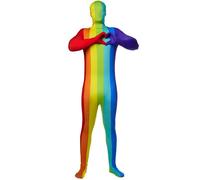 Morphsuits Costume Arc-en-ciel, Tenue Festival Colorée, Vêtement Fête Pride, XL L