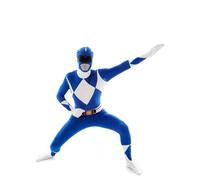 Morphsuits Costume Power Ranger Bleu, Déguisement Adulte, Super-héros Power Rangers, XL M