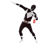Morphsuits Costume Power Ranger Morph pour adulte, noir Power Rangers | Combinaison Intégrale à Capuche & Visière, Design Noir, Fermeture Éclair, Parfait pour Halloween, Idéal pour le Cosplay