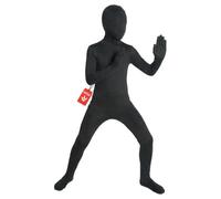 Morphsuits Déguisement original pour enfant | Combinaison Intégrale Noire à Cagoule, Silhouette Uniforme, Fermeture Éclair, Parfait pour Halloween