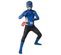 Morphsuits Deguisement Power Ranger Enfant, Costume Halloween Enfant | Combinaison Bleue à Cagoule, Imprimé Façon Armure, Fermeture Éclair, Parfait pour Halloween, Idéal pour le Cosplay