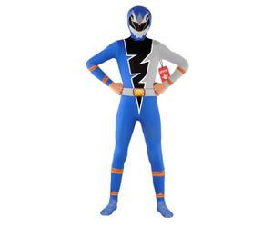 Morphsuits Deguisement Power Rangers Enfant, Costume Halloween Garcon | Combinaison Intégrale Bleue avec Cagoule, Fermeture Éclair, Parfait pour Halloween, Idéal pour le Cosplay