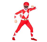 Morphsuits Déguisement Power Rangers Enfant Rouge, Costume Halloween Super-héros