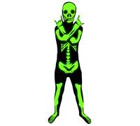 Morphsuits Déguisement Squelette Enfant Costume Squelette Fluorescent, Déguisement Halloween Enfant, Taille L (135-152cm)
