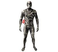Morphsuits Deguisement Squelette Homme, Costume Halloween Homme | Combinaison Intégrale à Capuche, Imprimé Squelette, Fermeture Éclair, Parfait pour Halloween, Idéal pour le Cosplay