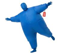 Morphsuits Mckibl Bleu Mega Morph Déguisement pour - Taille Unique | Combinaison Bleue à Gonflage Intégré, Silhouette Ronde, Se Gonfle en 60 Secondes, Parfait pour Halloween, Toujours un Succès
