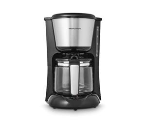 Morphy Richards Equip 162501 Machine à café filtrante pour une saveur plus complète, verre, 1000 W, 1,2 l, acier brossé