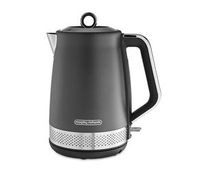 Morphy Richards Illumination 108022 Bouilloire 1,7 L à ébullition rapide, protection contre l'ébullition à sec, couvercle amovible, filtre à calcaire, fenêtre facile à voir, base sans fil 360°, acier