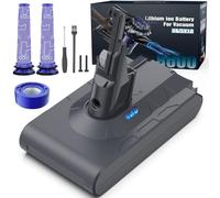Morpilot 8000mAh Batterie et Filtres pour Dyson V8 Absolute Animal Pro Motorhead Extra Fluffy Plus Slim Parquet Total Clean SV10 SV25 Aspirateur sans Fil avec Tournevis