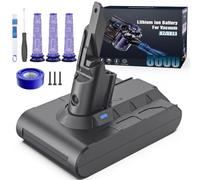 Morpilot 8000mAh Batterie pour Dyson V7 SV11 Motorhead Origin | Animal Mattress Fluffy Trigger Car+Boat Absolute Aspirateur avec 3 Prefiltres, 1 Postfiltre, 1 Tournevis et Vis