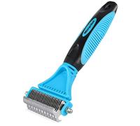 morpilot Brosse de toilettage pour chien, peigne à démêler chat - 23 + 12 dents double face sous-poil, réduit efficacement la perte poils jusqu'à 90%