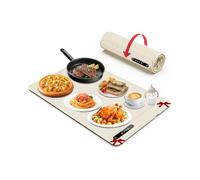 Morpilot Chauffe-plats Electrique à Température Réglable, Plaque Chauffante Rapide Pliable avec Design Elégant, Plateau Alimentaire Isotherme pour Fêtes, Buffets, Réunions de Famille, Shabbat