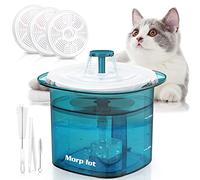 morpilot Fontaine à Eau pour Animaux de Compagnie, Fontaine à Eau pour Chat et Chien, Fontaine à Eau pour Chat avec Pompe à Eau USB Ultra silencieuse, Fontaine à Eau pour Chien avec Trois puces