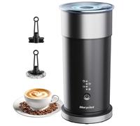 Morpilot Mousseur à Lait Electrique 4 EN 1, 80-240ml 400W Emulsionneur à Lait pour Mousse Chaude et Froide, Chauffe-lait avec Revêtement Antiadhésif en Acier Inox pour Macchiato Cappuccino Latte