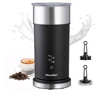 Morpilot Mousseur à Lait Electrique 4 en 1, 80-240ml 400W Emulsionneur à Lait pour Mousse de Lait Chaude et Froide, en Acier Inoxydable, Revêtement Antiadhésif pour Macchiato Cappuccino Latte