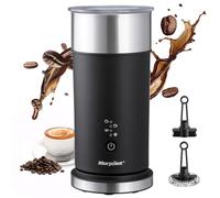 Morpilot Mousseur à Lait Electrique 4 en 1, 80-240ml 400W Emulsionneur à Lait pour Mousse de Lait Chaude et Froide, en Acier Inoxydable, Revêtement Antiadhésif pour Macchiato Cappuccino Latte