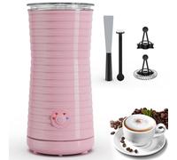 Morpilot Mousseur à Lait Électrique 4 en 1 à Mousse Chaude et Froide et Chauffe-lait, Emulsionneur Automatique 400W 240ml pour Cappuccino Macchiato Latte