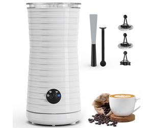 Morpilot Mousseur à Lait Électrique 4 en 1 à Mousse Chaude et Froide et Chauffe-lait, Emulsionneur Automatique 400W 240ml pour Cappuccino Latte Macchiato