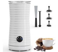 Morpilot Mousseur à Lait Électrique 4 en 1 à Mousse Chaude Froide et Chauffe-lait, Emulsionneur Automatique 400W 240ml pour Cappuccino Macchiato Latte