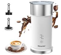Morpilot Mousseur à Lait Electrique 4 EN 1, Emulsionneur Automatique 400W 115ml Mousse Chaude et Froide, 240ml Chauffe Lait pour Cappuccino Latte Macchiato Café
