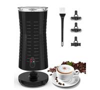 Morpilot Mousseur à Lait Electrique 4 en 1, Machine Automatique à Mousse Chaude et Froide et Chauffe-lait pour Latte, Cappuccino, Macchiatos, 240ml 400W, Noir