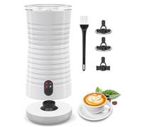 Morpilot Mousseur à Lait Electrique 4 en 1, Machine Automatique à Mousse Chaude et Froide et Chauffe-lait pour Latte, Cappuccino, Macchiatos, 240ml 400W, Blanc