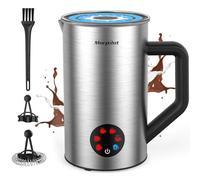 Morpilot Mousseur à Lait Electrique 6 EN 1, 150-350ml, Chocolatière et Emulsionneur pour Chocolat, Mousse Chaud et Froid, Chauffe-lait, Revêtement Antiadhésif, Acier Inoxydable