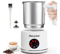 Morpilot Mousseur à Lait Électrique 6 en 1, 500ml 600W à Mousse Chaude et Froide, Chocolat Lait Chaud, Lave-vaisselle Emulsionneur de Lait Divisé en Acier Inoxydable pour Cappuccino Macchiato Latte